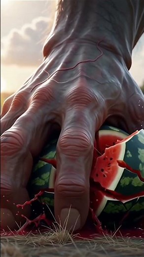 Giant Hand Crushes a Watermelon in Slow Motion! 🍉💥