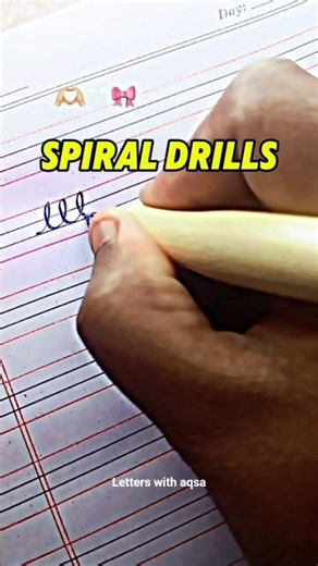 Spiral Drills for Calligraphy ✍️ | Letters with Aqsa