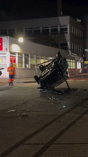 A car ended up on its roof outside the Accident & Emergency department at Southend Hospital on Thursday evening. Full story on our website. | Your Southend
