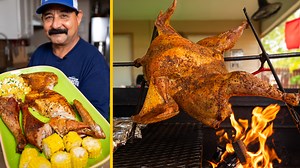 57K views · 1.5K reactions | Wood Fire Rotisserie Turkey | This Recipe is Perfect for grilled Thanksgiving Turkey | ArnieTex | Facebook
