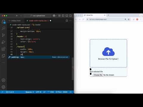 File Upload UI Design Tutorial | HTML CSS (Beginner Friendly)
