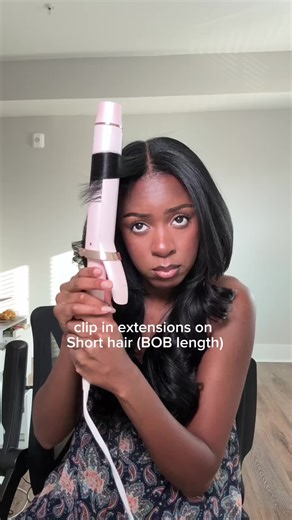 Clip In Extensions On A Short Bob: GRWM Tutorial