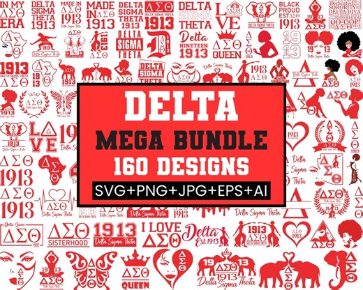 Delta Sigma Theta Svg, Delta Sigma Svg, Delta Sigma Theta Sign, Delta Elephant Svg, 1913 Hand Sign, 1913 AEO Clipart, for Cricut, Silhouette - Etsy
