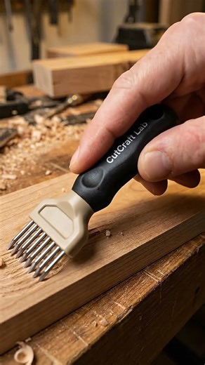 Mini Wood Grain Pattern Raking Tool 🔧🌲 | Create Realistic Wood Textures #shorts #tools #minitool