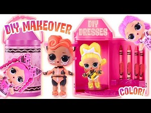 LOL Surprise Doll color me Studio Make over with Custom made Dresses