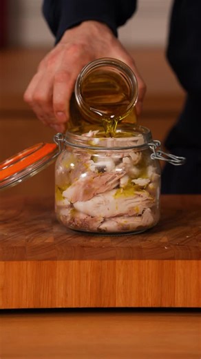 Andy Cooks on Instagram: "“Canned” fish Ingredients 3 sprigs thyme 3 Bay leaves 2 lemons 3 cloves garlic 1 tsp peppercorns 1kg whole bonito, gutted, cleaned Sea salt and black pepper, to season Olive oil Method Step 1: Flavour the water Place enough water in a large saucepan to cover the tuna when it is added. Add the thyme, bay leaves, the rind of 1 lemon, garlic and peppercorns (place a small wire rack on the bottom of the saucepan to prevent the fish from sticking to the pot). Bring to a boil