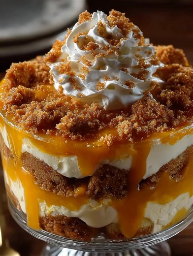 🎃 Pumpkin Trifle Dessert 🎃 Pumpkin Trifle Dessert Ingredients: 2 cups pumpkin puree 1 cup heavy cream 1 cup powdered sugar 1 teaspoon vanilla extract 1 teaspoon pumpkin pie spice ...... Full Recipe in Coʍmеոτ 💬 | Just Like Grandma Made