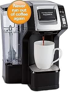 Hamilton Beach 49968 FlexBrew Connected Single Cup Coffee Maker with Amazon Dash Auto Replenishment for Coffee Pods 40oz