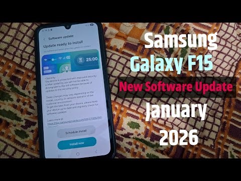 Samsung F15 New Software Update January 2026 | Samsung F15 New Update | Samsung F15 5g latest update