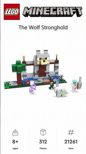 PREVIEW: LEGO MINECRAFT, The Wolf Stronghold, Set 21261, LEGO 2024