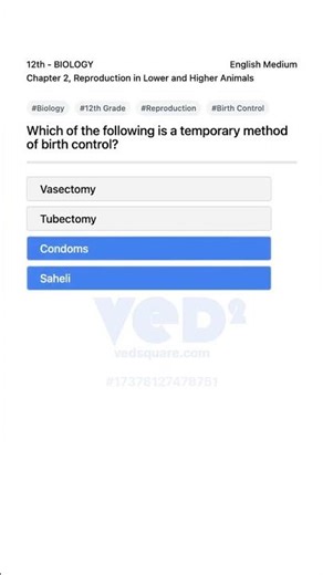 Temporary Birth Control Methods Explained 12th Biology