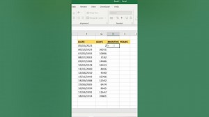 DATEDIF Function in Excel