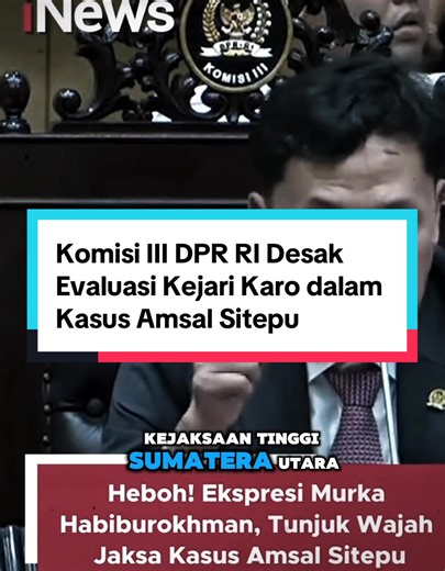 Komisi III DPR RI mengeluarkan rekomendasi tegas terkait penanganan kasus Amsal Christy Sitepu pada Kamis (2/4/2026).Ketua Komisi III, Habiburokhman, meminta dilakukan evaluasi menyeluruh terhadap kinerja Kejaksaan Negeri Karo dalam menangani perkara tersebut. Langkah ini diambil setelah rapat dengar pendapat dan pendapat umum yang membahas penanganan kasus Amsal Sitepu. Komisi III menilai perlunya peninjauan guna memastikan proses hukum berjalan secara transparan dan akuntabel. #KomisiIIIDPRRI 