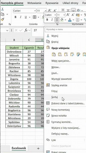 Formatowanie niestandardowe komórek - z kolorem Excel