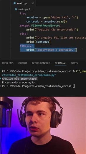 Python: Try, Except, Else e Finally Explicados em 1 Minuto!
