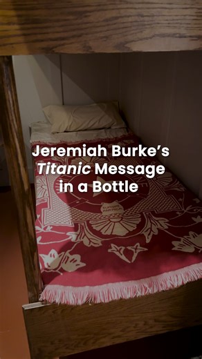 174K views · 3.3K reactions | Before #TITANIC sailed into #history, Jeremiah Burke cast a message in a bottle into the sea near Queenstown (Cobh). Months later, it returned—to the very shores of his Irish hometown. #DiscoverTITANIC on our October-only "Omens, Premonitions, & Superstitions Tour" in #LasVegas and #Orlando!  Link in bio #TITANICHistory #TITANIC1912 #RMSTitanic #RMST #TITANICArtifactExhibtion #TITANICMuseum #TITANICExhibition | RMS Titanic, Inc. | Facebook