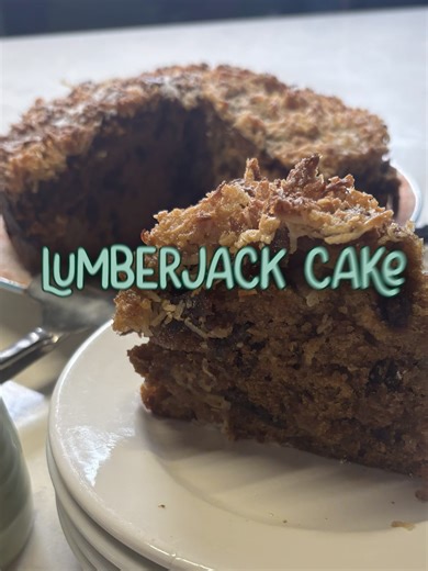Classic Lumberjack Cake Apples, dates, and coconut caramel topping baked into a soft, rich cake. Old-fashioned comfort baking. #lumberjackcake #homebaking #cakesoftiktok #baking #oldfashionedbaking #bakingscience #KingOfTartsblogger