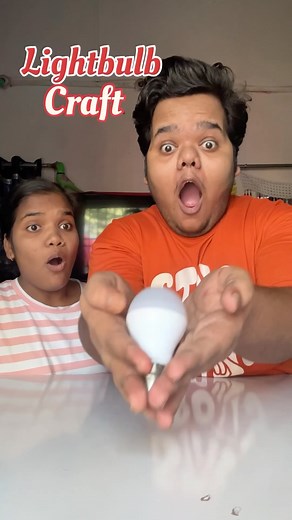 My Sister Vs Me : Who will make the best craft from lightbulb #craft #craftchallenge | Prince Kumar Yadav