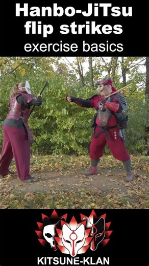 Hanbo-JiTsu: flip strikes play 1 #martialarts #samurai #ninja