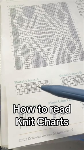 How to read Knitting charts for dummies.#fyp #knit #tutorials Pattern: Winter Sweater