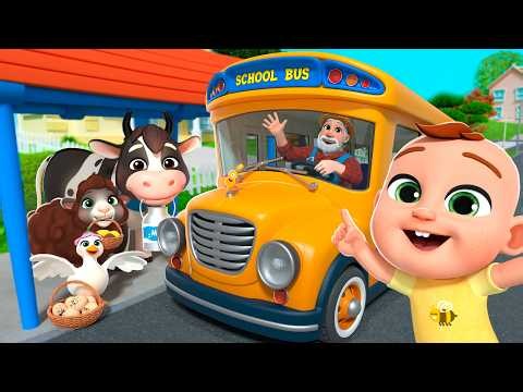 Animal Sounds on the Bus! (Wheels on the Bus) | Lalafun Nursery Rhymes