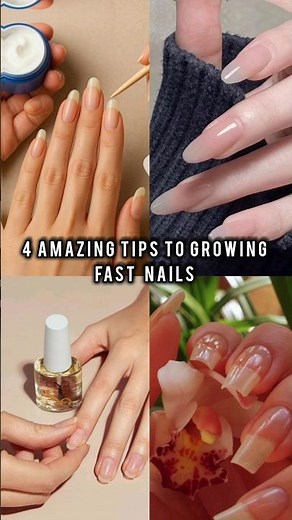 4 Amazing Tips To Growing Fast Nails ✨️#nails #nailgrowth #nailtutorial#longnaturalnails #shorts