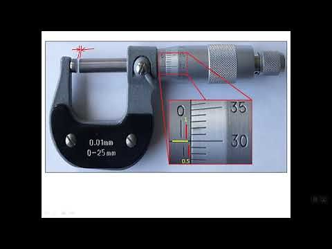 3) Reading Metric Micrometer with 0.01 mm Resolution
