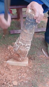 See how an old carpenter makes a bamboo trumpet from old bamboo roots, turning traditional skills into treasure看老木匠如何用老竹根製作竹喇叭，傳統技藝變廢為寶【阿木爷爷Grandpa Amu】 #阿木爷爷GrandpaAmu #手工 #diy #木匠 #木工 | 阿木爷爷Grandpa Amu