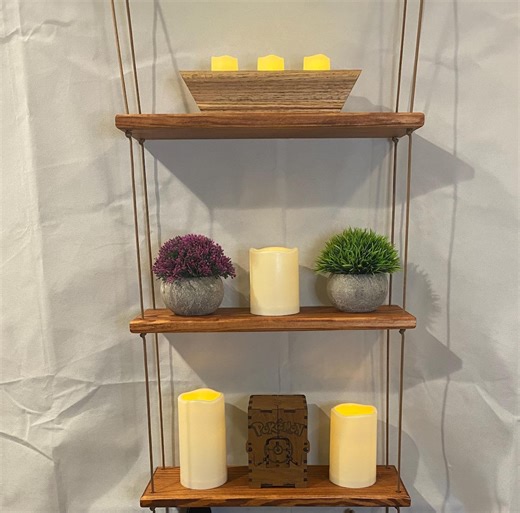 3 Tier Window Plant Shelf, Hanging Rope Shelf, UV Resistant - Etsy