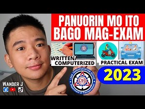 TIPS para PUMASA sa EXAM ng LTO | LTO Written/Computerized Exam at Practical Test | Wander J