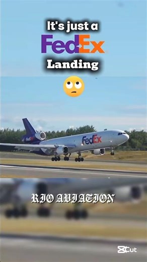 Is it just a normal landing now? 😭| Fedex flight 80 #fedex #airplane #aviation #md11 #shorts