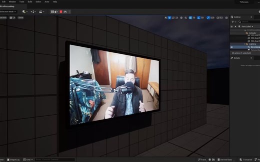 Unreal Engine 5 如何制作带有视频和声音的电视屏幕