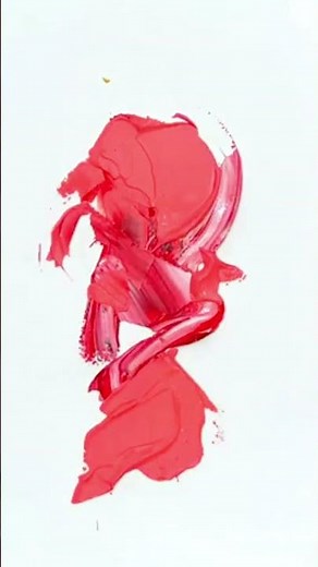 Abstract Painting Process | Palette Knife Portrait in Seconds | Small works on paper: HH