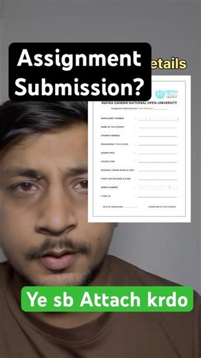 IGNOU Assignment Submit Karne Se Pehle Yeh Attach Karna Mat Bhoolna! #Ignou