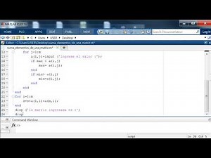 suma de elementos de una matriz en MATLAB