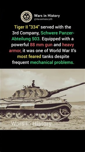Tiger II "334" – One of WWII's Most Feared Tanks #ww2