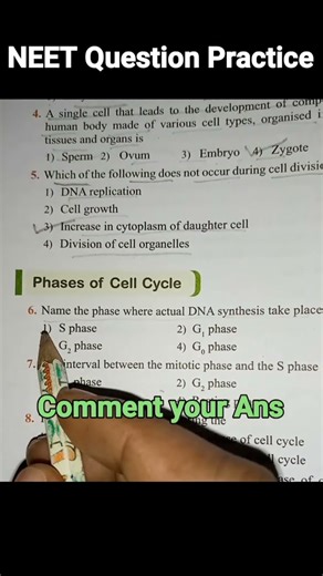 Cell cycle and cell division question Practice NEET|| neet biology question Practice|#pw #alakhsir