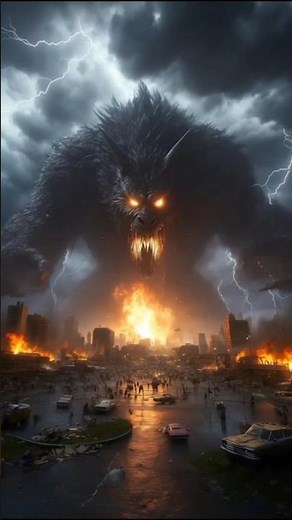 #Thrillx360 😱🔥⚡ Monster Falls from the Sky #MonsterAttack