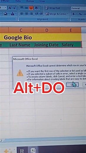 Excel me Data Entry ka Sahi Tarika 🔥 #shorts