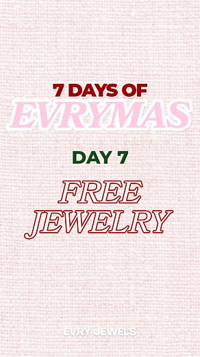 EVRY JEWELS™️ on Instagram: "🎄EVRYMAS DAY 7: FREE NECKLACE 🎄 For day 7 of EVRYMAS, we’re giving ALL of you a free necklace with your order. 👀🛍️ Just use code « EVRYMAS » at checkout to claim yours. 🎅 Only valid for 24hours, so hurry up!"