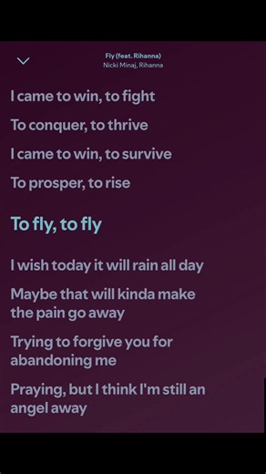 Fly #rihanna #nickiminaj #lyrics