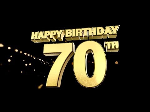 Happy 70th Birthday! ✨ Elegant Gold Background Animation | 4K Celebration Loop