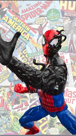 Marvel Legends Secret Wars Spider-Man (Alien Costume) Action Figure #shortsyoutube