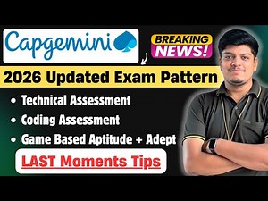 🔥Capgemini 2026 Technical Assessment, Coding, Game Based Aptitude Last Moment Tips | FREE Resources