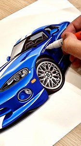 15K views · 4.3K reactions | After 22 hours of work, This Viper GTS is ready for the owner. Fantastic in its iconic blue colour with white stripes! #dodge #viper #gts #vipergts #srt #hemi #srthellcat #hellcat #srtpowered #charger #musclecar #viperacr #acr #art #artwork #artoftheday #realism | Car Drawing by Floridi Diego | Facebook