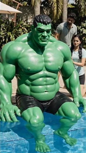 Hulk ne socha pool chhota hai… pool ne socha Hulk bada hai 💀#hulk #trending #youtubeshorts #funny