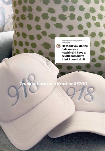 Exploring Trucker Hats on Brother SE700 Embroidery Machine