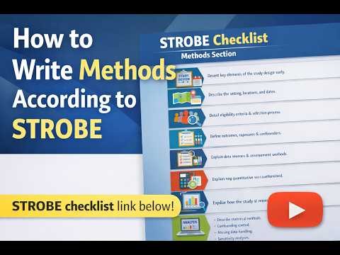 How to Write the Methods Section Using STROBE (Cross-Sectional Studies Guide)