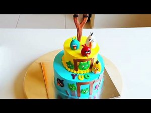 Angry Bird Theme Cake | How to make Angry Bird Cake | Angry Bird Cake Toppers #angrybirds