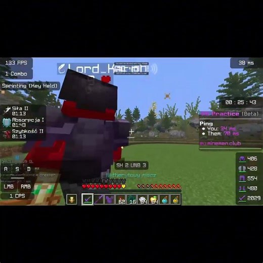 zagralem w spear pvp #minecraft #shorts #viral #spear#prodewastator